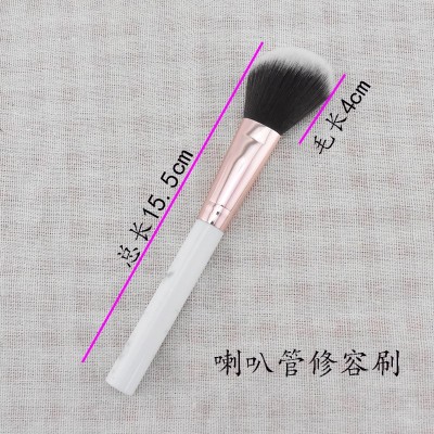 现货 大理石高光刷 腮红刷 火苗形 塑料柄纤维毛散粉刷 美妆工具图3