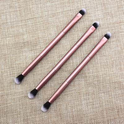新款长铝管双头化妆刷 鼻影+眼影刷双色纤维毛单支细节刷图3