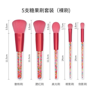 化妆刷套装全套水晶柄糖果刷子美妆工具腮红刷彩妆眼影眉粉刷批发图3