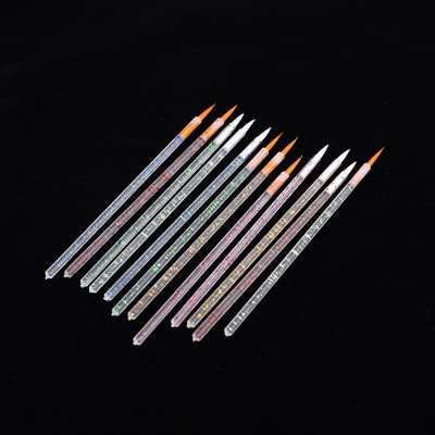 批发一次性水晶杆眼线刷 防晕染防水眼线刷 快干软头尼龙眼线液刷图2