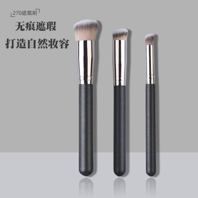 网红推荐单支圆头270遮瑕刷木柄化妆刷美妆工具刷化妆刷子无刷痕图2