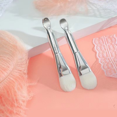 美容专用软毛刷双头 挖勺面膜碗调膜棒套装 硅胶面膜刷子批发图3