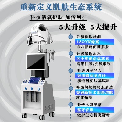 韩国皮肤管理综合仪器氢氧面部清洁大小气泡太空人活氧美容院仪器图2