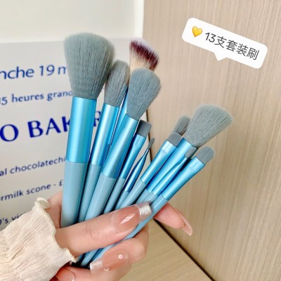 13支化妆套刷奶白色四季青拿铁色散粉刷修容遮瑕眼影卧蚕一整套批图3