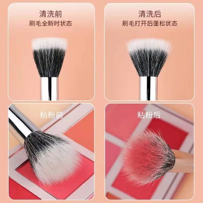 沧州点彩刷腮红刷平头高光刷动物毛不吃粉软毛化妆晕染刷美妆工具图3