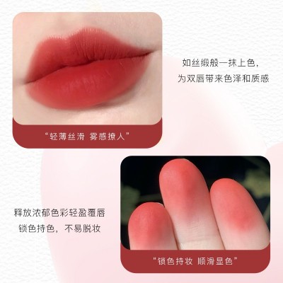 小羊皮口红滋润保湿哑光丝绒唇膏显白细跟口红不粘杯不掉色批发图3