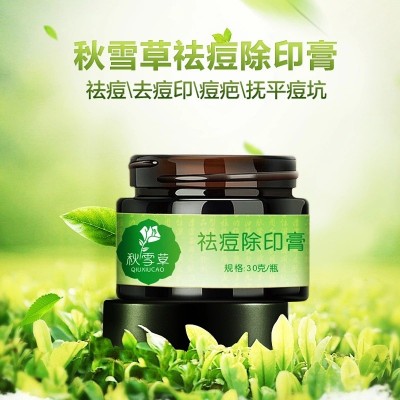 秋雪草祛痘除印膏痘痘痘印粉刺面部清洁霜植物草本淡化痘痘祛痘膏图3