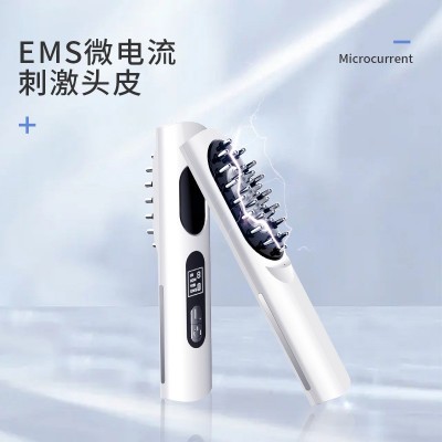 头皮上药器按摩梳家用电动生发液导入神器可微电流负离子红光振动图2