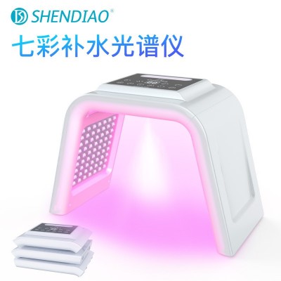 LED补水喷雾光谱仪 PDT光子嫩肤面罩 七彩光动力红蓝光美容仪器
