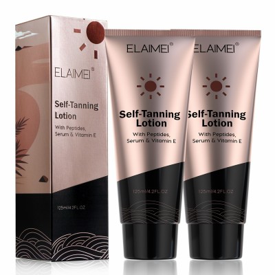 ELAIMEI美黑霜self tanning cream晒黑霜身体乳古铜色美黑助晒乳图2