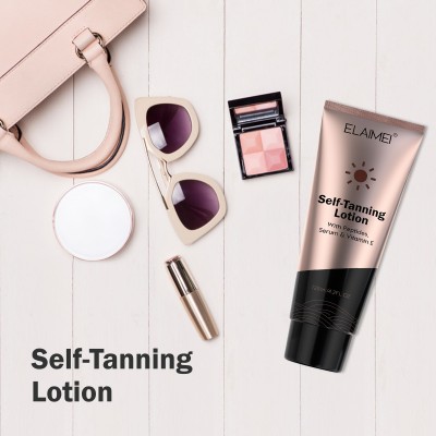 ELAIMEI美黑霜self tanning cream晒黑霜身体乳古铜色美黑助晒乳图5