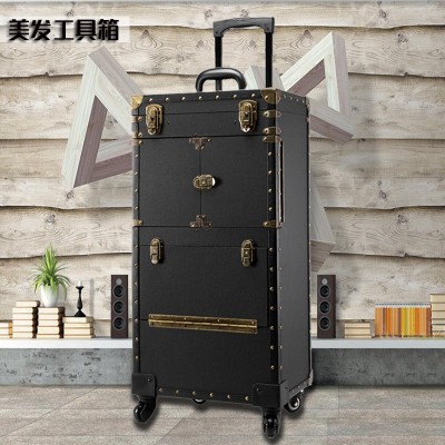朋克美发工具箱大功箱发型师新款个性拉杆美发箱子理发师