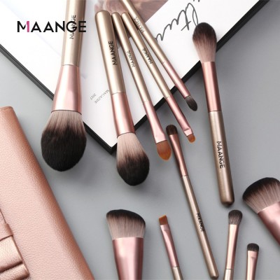 厂家批发 MAANGE 12支小葡萄化妆刷子全套带刷包便携修容刷遮瑕刷图2
