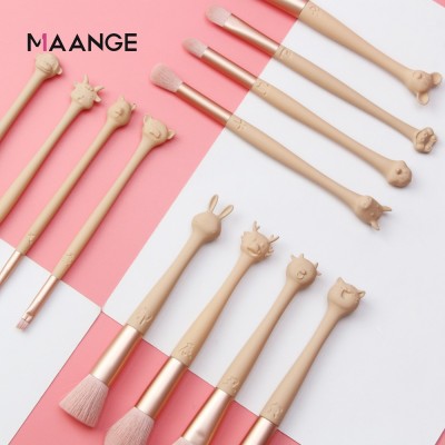 厂家直销MAANGE 粉色升级版新款12支十二生肖化妆套刷带收纳包图2