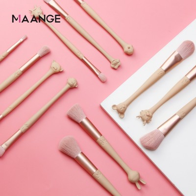 厂家直销MAANGE 粉色升级版新款12支十二生肖化妆套刷带收纳包图4