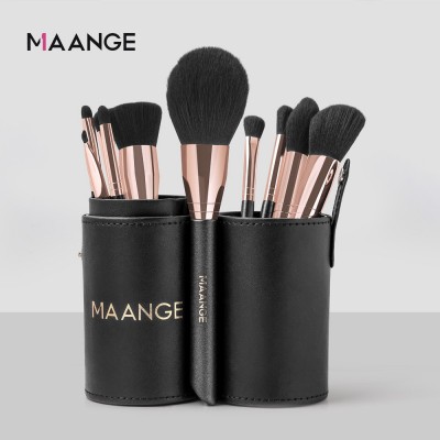 MAANGE10支装化妆刷套装带收纳筒木柄散粉刷眼影刷便携美妆工具图4