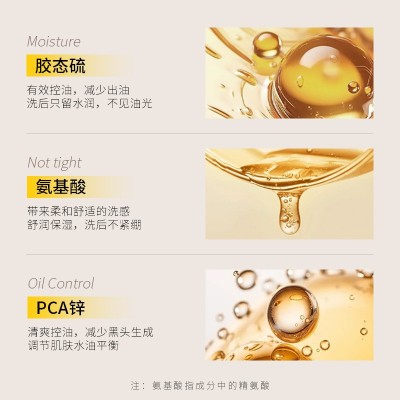 控油氨基酸双管洗面奶胶态硫C咖洗面奶温和清洁毛孔黑头厂家批发图3