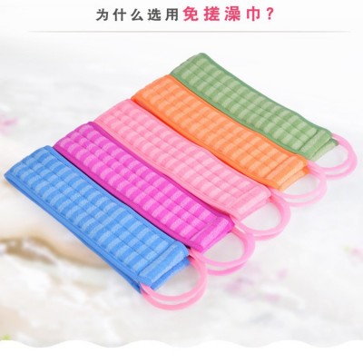 洗澡免搓拉背巾 加厚长条搓背条清洁皮肤 不伤肌肤 带拉环 搓背巾图5