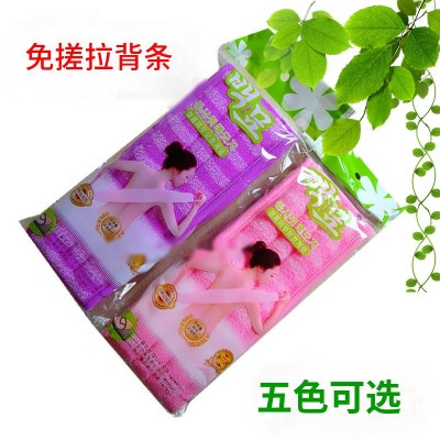 洗澡免搓拉背巾 加厚长条搓背条清洁皮肤 不伤肌肤 带拉环 搓背巾图3
