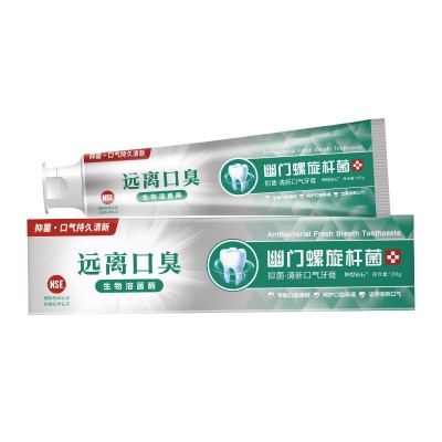 口腔抑菌牙膏远离口臭抑菌清新口气牙膏螺旋杆生物溶菌酶牙膏批发图5