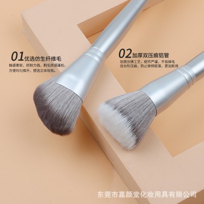 新款动物毛10支流光银化妆刷套装全套正品初学者美妆工具厂家直销图2
