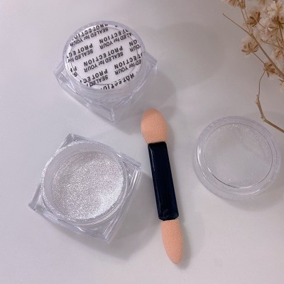 新款月光白魔镜粉镜面粉极光仙女粉显白超闪指甲装饰冰透偏光闪粉图3