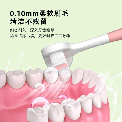 儿童软毛牙刷批发 1-6岁宝护龈卡通宝宝家用三面护齿幼儿牙刷图2