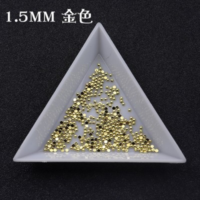 日系新款美甲2mm3mm半圆钢珠 1mm整圆小钢珠 饱满不褪色 金银两色图4