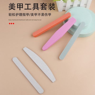 双面指甲锉抛光条 指甲打磨修型锉 美甲锉条5件套 美甲工具套装图2