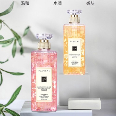 500ML/800ML法珀莱深层清洁控油保湿滋润爆香水润花瓣沐浴露图4