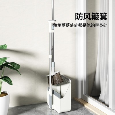 家用弹簧扫把簸箕套装加大爆款可折叠笤帚软毛不沾毛发扫地神器净图3