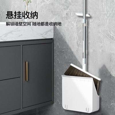家用弹簧扫把簸箕套装加大爆款可折叠笤帚软毛不沾毛发扫地神器净图4