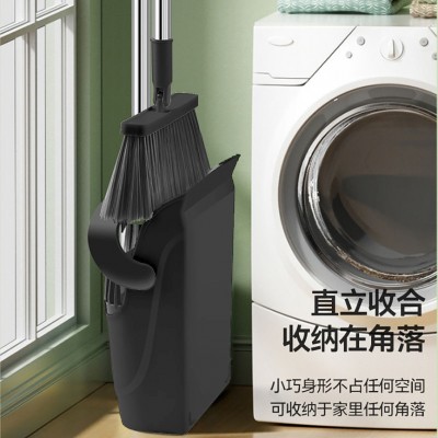 扫把簸箕套装外贸出口软毛扫帚撮箕组合扫笤帚家用垃圾铲不粘头发图2