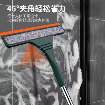 擦玻璃神器家用可弯曲刮水器双面擦窗刷高层家政专用清洁工具刮刷图3