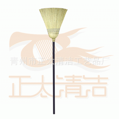 100%高粱苗黑色木柄扫把146cm 园林扫把 corn broom图3