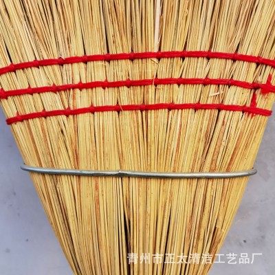 100%高粱苗黑色木柄扫把146cm 园林扫把 corn broom图2