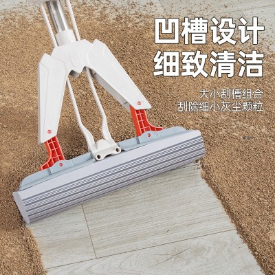 胶棉拖把免手洗拖地胶棉拖家用吸水拖海绵拖把头挤水地拖 布拖胶拖图2