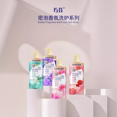 巧芬香水沐浴露持久留香深层清洁泡沫丰盈不紧绷清爽沐浴工厂批发图2