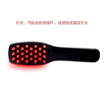 多功能按摩梳头皮光疗震动硅胶按摩梳子头部按摩器跨境电动直发梳图2
