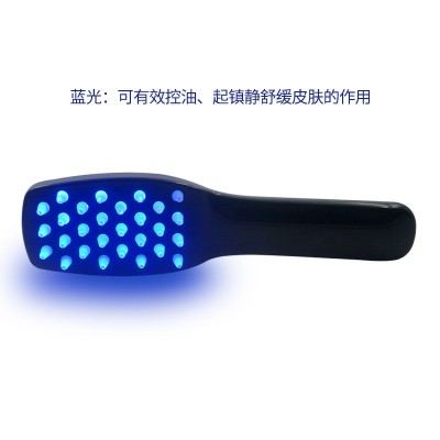 多功能按摩梳头皮光疗震动硅胶按摩梳子头部按摩器跨境电动直发梳图4