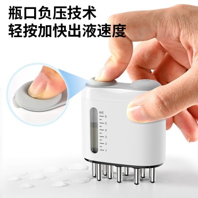 新品米诺上药器红蓝光疗电动滚珠按摩生发液导液梳头发精油涂抹器图3