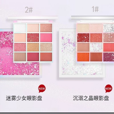 拉美拉12色流沙眼影盘亮片学生平价闪粉亮晶晶珠光少女系眼影5038图2