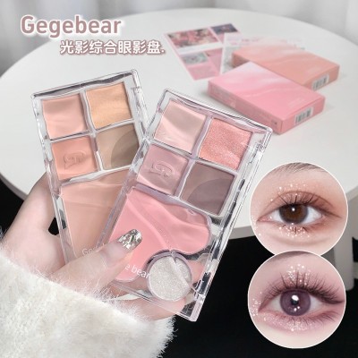 Gege bear戈戈小熊光影综合眼影盘低饱和眼影高光腮红一盘多用图2