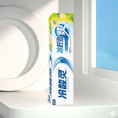一件代发吴磊代言冷酸灵冰柠劲爽抗敏牙膏170克柠檬香型清新口气图3
