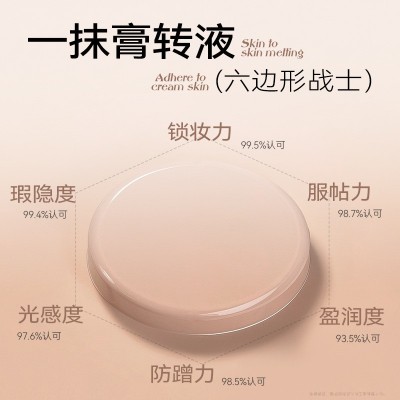 靓妮诗修颜丝绒粉底膏清透水润易上妆遮瑕定妆粉持妆自然亲肤粉膏图3